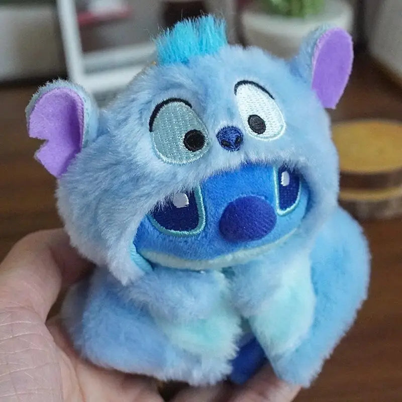 10CM Stitch Plush Doll Clothes Kawaii Anime Doll Accessories Cartoon StellaLou Pendant Small Doll Cloak Keychain Decoration