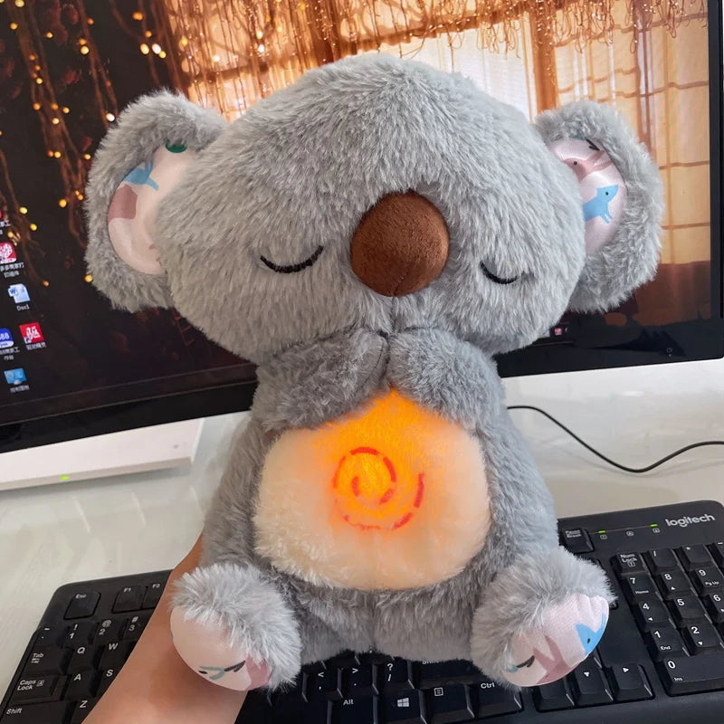 Cute Soothing Koala Calming Anxiety Relief Breathing Koala Bear Toy Sleep Buddy Plush Doll With Lights