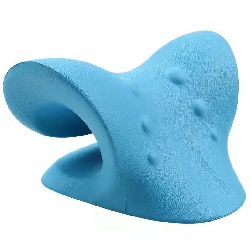 Neck and Shoulder Relaxer Corrector Vertebra Massager Cloud Pillow Cervical Stretcher Acupressure Point Relief Pain Traction